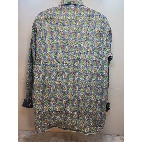 Cremieux Men’s Pearl Snap Shirt XL Multicolor Paisley Premium Denim Long Sleeve - Picture 6 of 8
